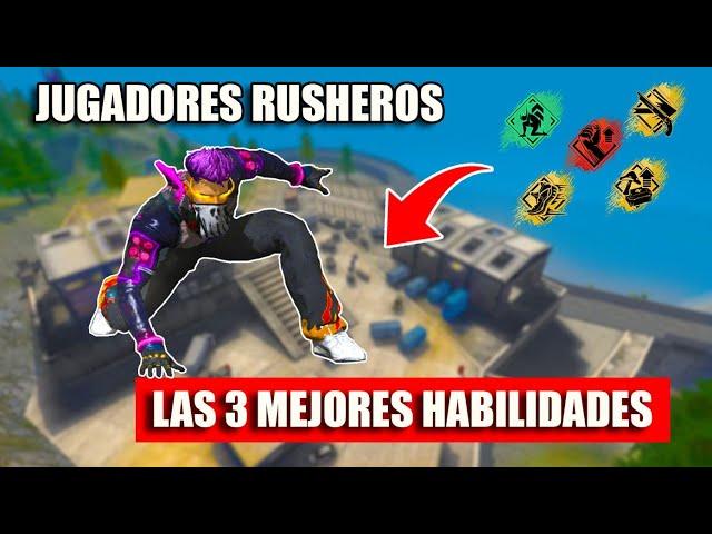 LAS 3 MEJORES HABILIDADES PARA JUGADORES RUSHEROS COMBINACION DE HABILIDADES DE RUSH FREE FIRE