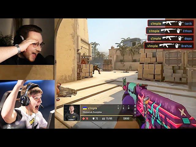 ohnepixel shocked by s1mple's most viewed clips