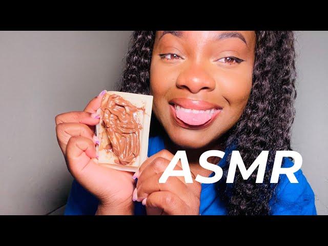 ASMR Ear Eating Nutella Chocolate w/ Mouth sounds!!