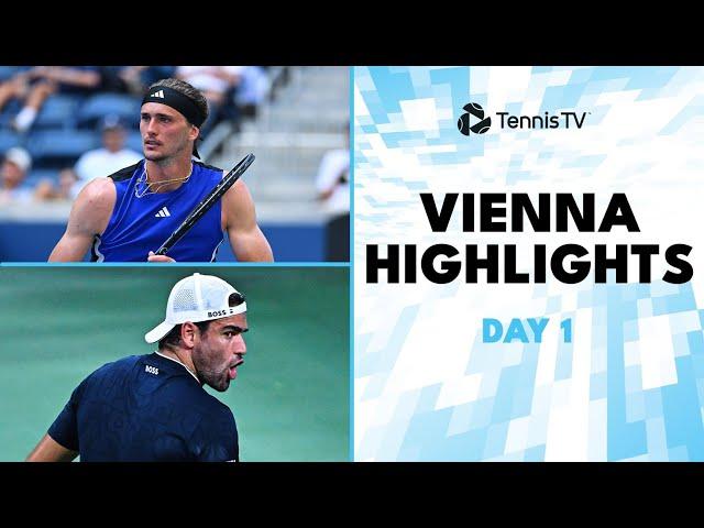 Zverev Faces Schwaerzler; Berrettini, Cobolli & Mensik In Action | 2024 Vienna Day 1 Highlights