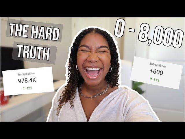 0 to 8,000 subscribers! My Youtube Growth Story | Life Behind the Numbers