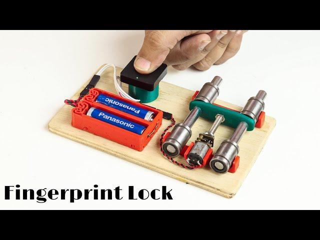 How to Make Fingerprint Door Lock at home | Science Project