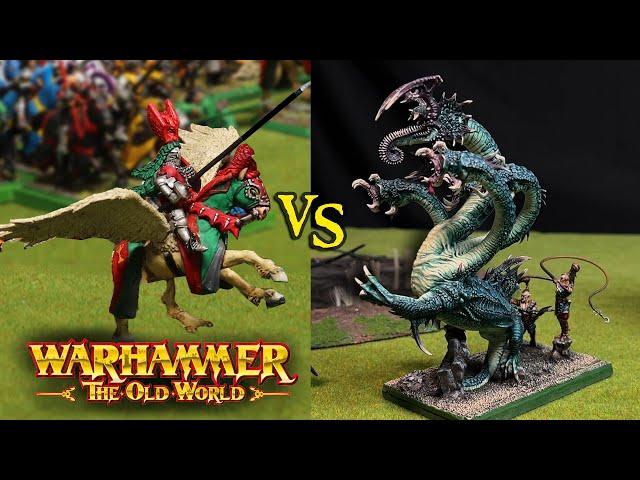 Dark Elves vs Bretonnians! | Warhammer The Old World 2000pt. Battle Report