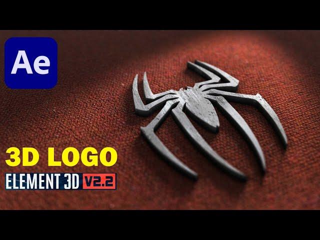 Element 3D Logo Tutorial After Effects | 2D Image Into 3D Logo