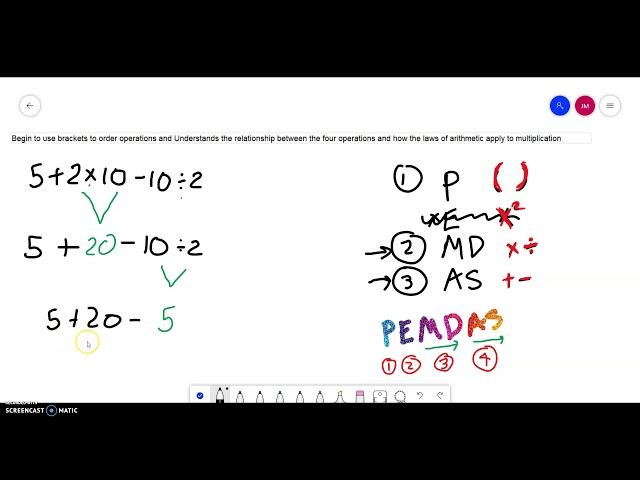 Order of Operations Video 2 (no parentheses or exponents)