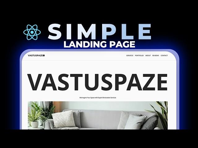 Create a Simple Landing Page from Scratch | React JS, Tailwind CSS