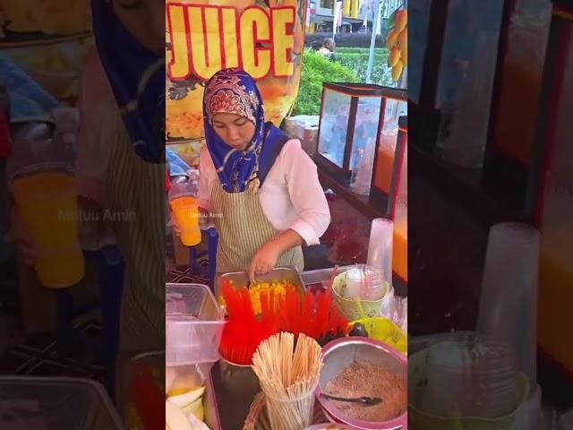 Best Mango Juice With Cubes | Street Food In Bukit Bintang KL City Centre | #shorts