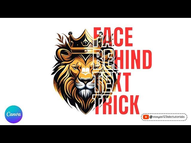 They Not Like Us Face Behind Text Trick a Different Way Canva Tutorial for Beginners