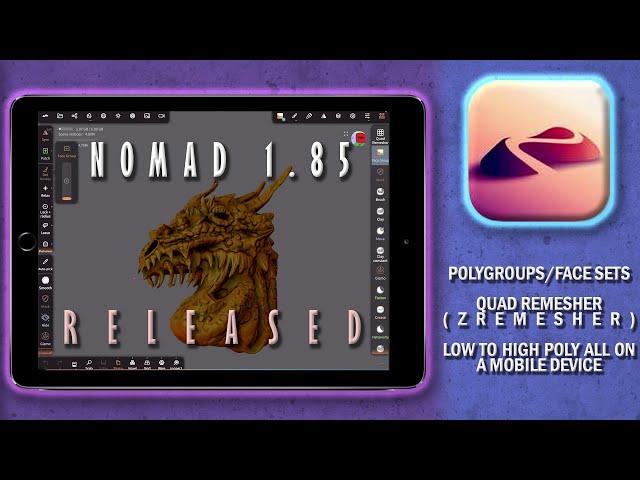 3D Modelling on IOS and ANDROID got WAY more POWERFUL! Nomad Sculpt 1.85 Released