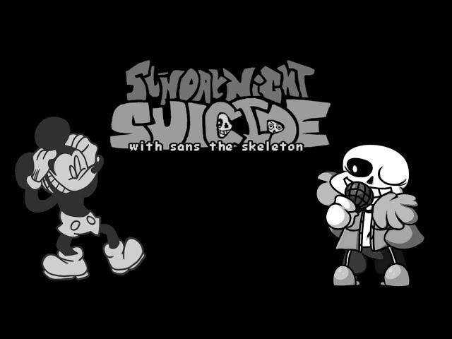 Friday Night Funkin' - Suicide Mouse VS Sans (Sans Sings Unhappy / Happy (FNF MODS)