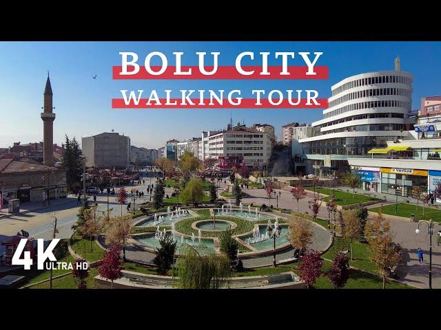 4K Bolu City Center Virtual Walking Tour | #bolubeyi #köroğlu