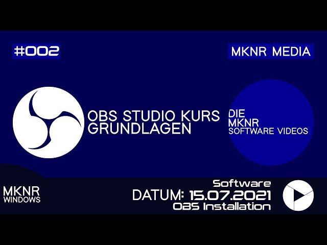 OBS Installation | OBS Studio Kurs