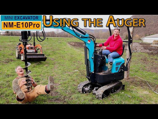 Mini Excavator | Using the Auger for the 1st time