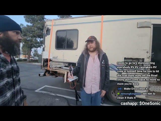 Stoney Gets a 24-hour Timeout on the RV for Puking, One Sonic Shoves Him@Onesonic@Stoney1337m8