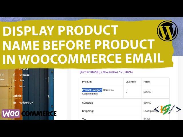 How to Display Product Category Name Before Products Name in WooCommerce Emails in WordPress