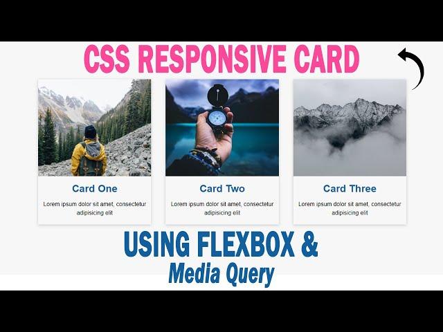 CSS Responsive Card Layout with Flexbox & Media Queries | HTML & CSS Tutorial | CSS Card