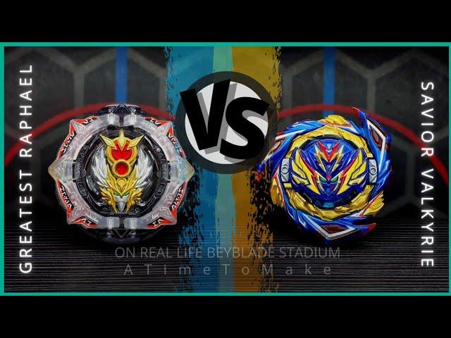 GREATEST RAPHAEL.Ov.HXt+’ vs SAVIOR VALKYRIE.Sh-7| ON REAL LIFE BEYBLADE STADIUM