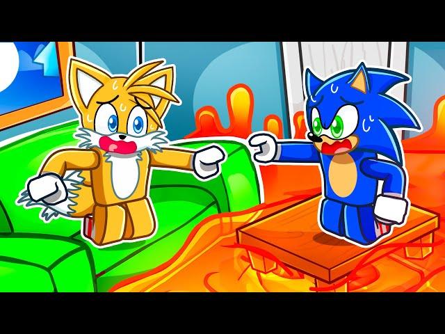 ROBLOX FLOOR IS LAVA with Sonic & Tails!