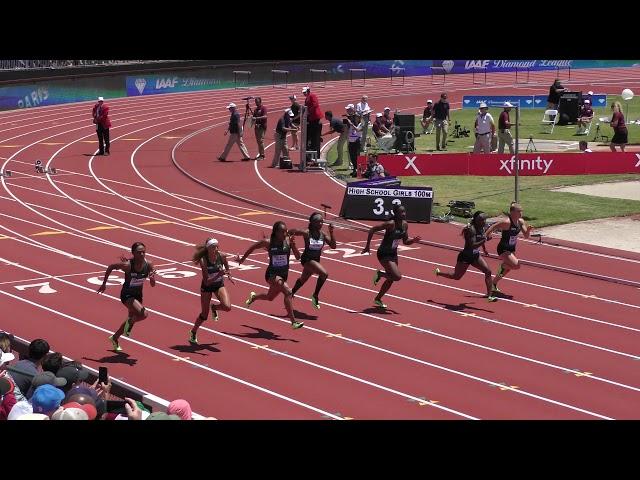 100m High School Girls Kenondra Davis 11.43  +1.5 Prefontaine Classic 2019