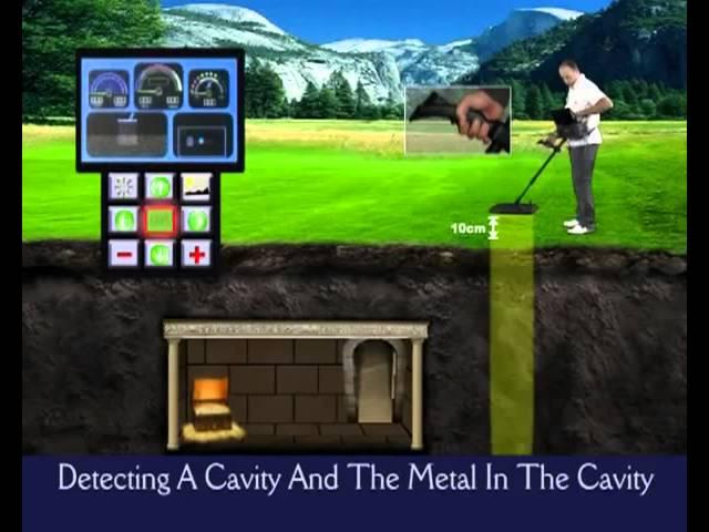 Nokta Golden King Metal Detector - Detecting a Cavity and the Metal in the Cavity.flv