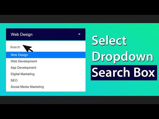 jQuery Select Dropdown with Search Box using Bootstrap Selectpicker | Select option with Search box