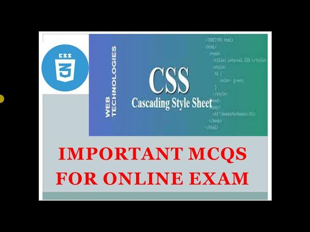 CSS MCQ for online exam