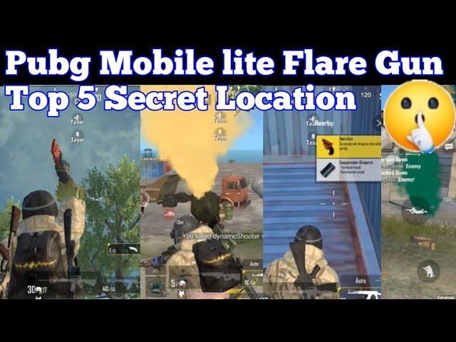 Pubg lite Top 5 flare gun location | How to get pubg mobile lite flare gun | Flare Gun secret Locati