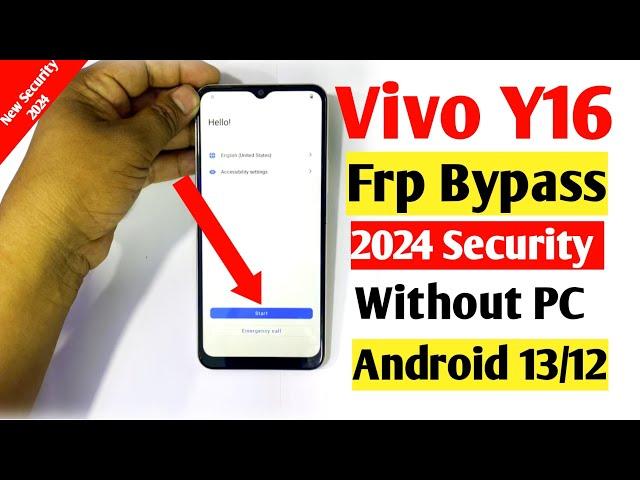 Vivo Y16 Frp Bypass 2024 New Method 1000% Working Without PC Android 12/13