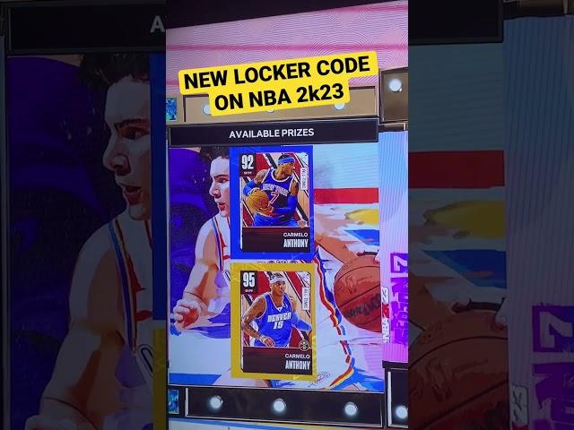 NEW NBA 2k23 LOCKER CODE FOR CARMELO ANTHONY CARD IN MYTEAM #nba2k23