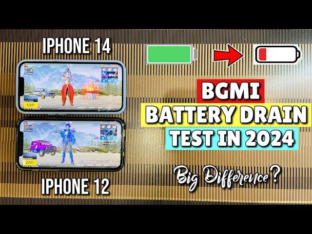 iPhone 12 Vs iPhone 14 BGMI Battery Drain Test in 2024|Big difference?