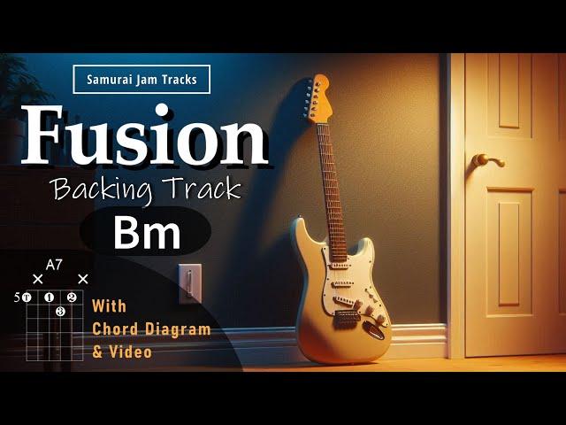 Smooth Fusion Guitar Backing Track in B minor