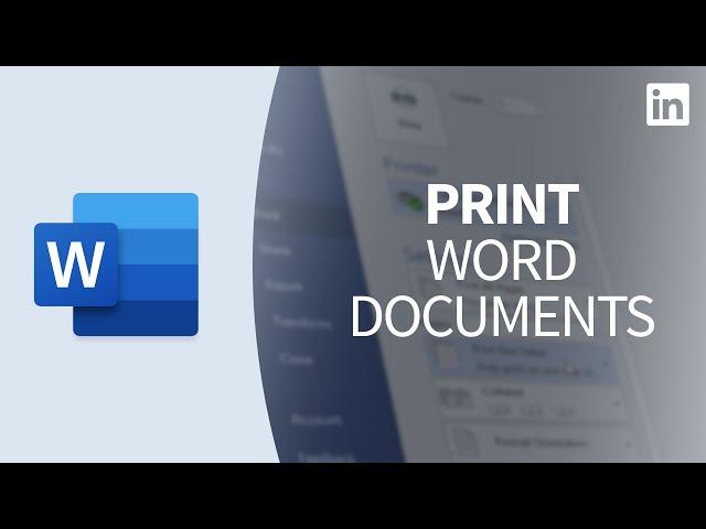 Word Tutorial - How to PRINT documents