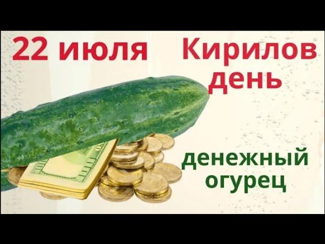 22 июля День Панкратия и Кирилла. Возьмите самый крупный огурец, мойте и скажите...