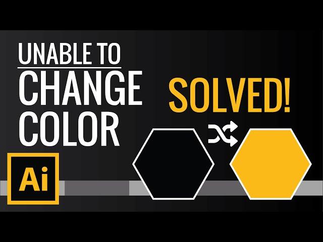 Unable to change color of object in Illustrator | Except Black & Grey | SOLVED! | Zeedign Tutorials