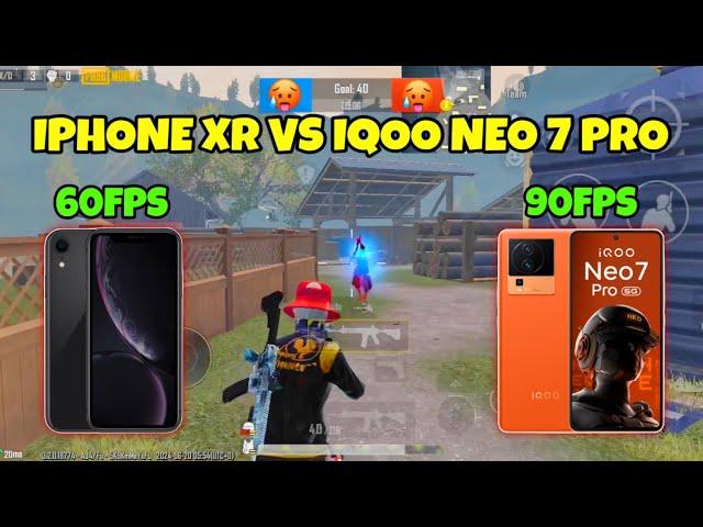 IPHONE XR VS IQOO NEO 7 PRO | 60FPS VS 90FPS | PUBG MOBILE | AmarStar Gaming