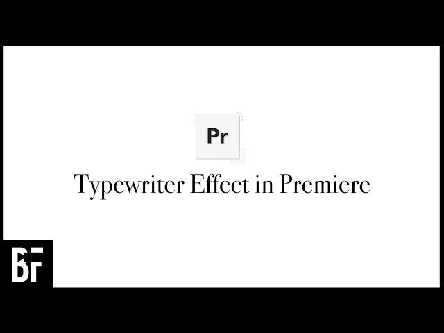 Typewriter Effect - Premiere Pro 2021  (+ Free Download Template)