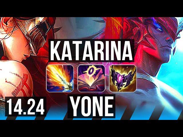 KATARINA vs YONE (MID) | 17/1/7, Quadra, Legendary, Rank 11 Kata | KR Challenger | 14.24