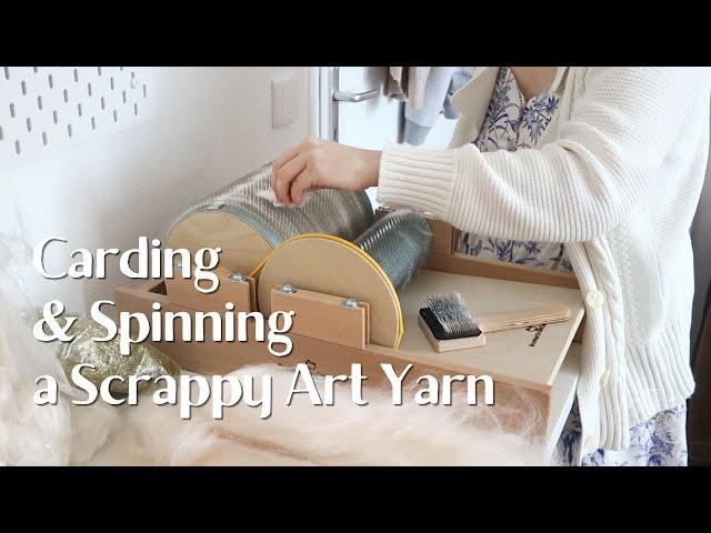 Carding & Spinning a Scrappy Art Yarn | Fiber Art