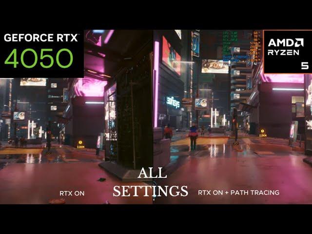 CYBERPUNK 2077 - RTX 4050 Ryzen 5 8645HS HP VICTUS 15 - 1080P DLSS + FG