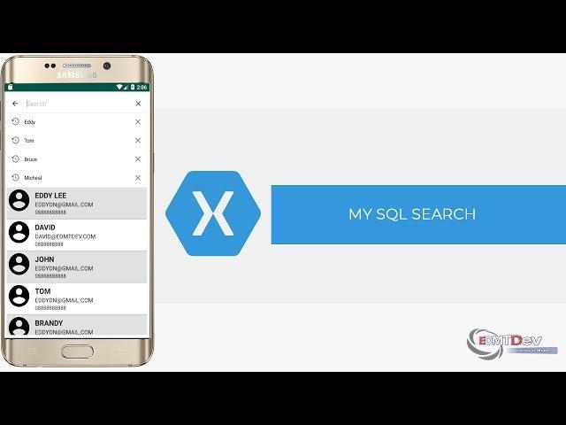 Xamarin Android Tutorial - Search on MySQL with NodeJS