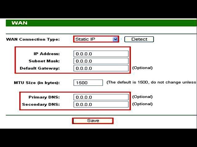 How to configure Router TP Link using Static IP