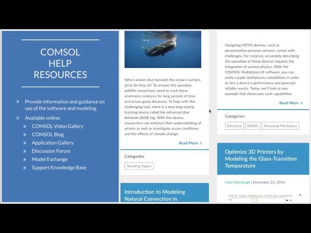 How to Use the Simulation Help Resources from COMSOL