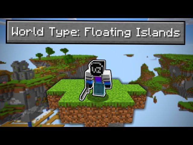 Can You Beat Minecraft in a FLOATING ISLANDS ONLY World?