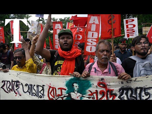 Indian students protest in solidarity with Bangladesh counterparts