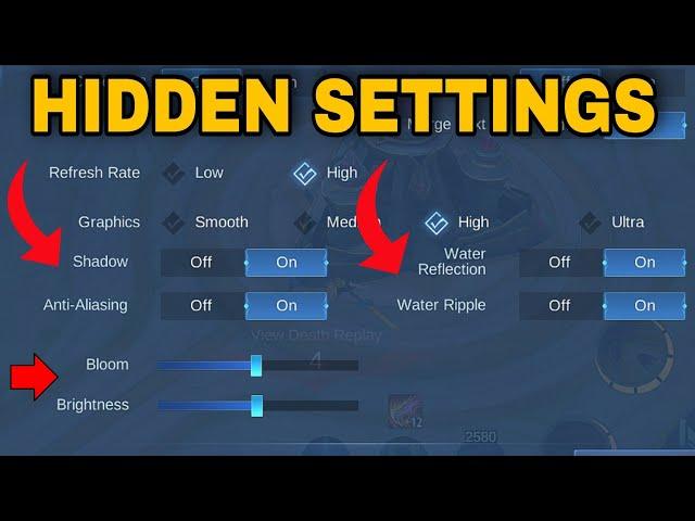 HIDDEN SETTINGS in Mobile Legends | New Graphics Settings in Mobile Legends