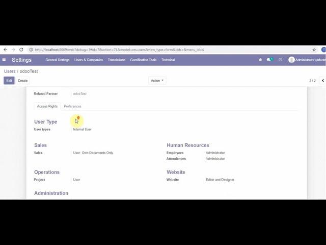 How to Active Developer mode and set user access in Odoo 13