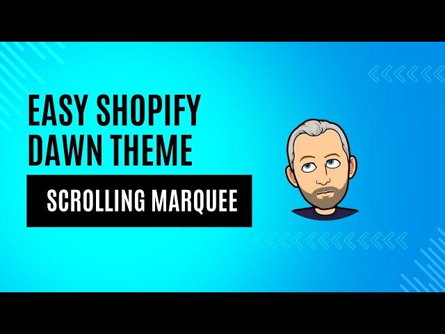 Shopify Scrolling Marquee for Dawn Theme