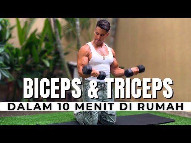 LATIHAN BICEPS & TRICEPS DI RUMAH DALAM 10 MENIT