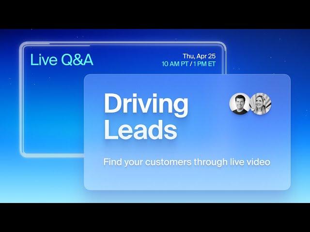 How to generate leads through live-streaming | Live Q&A