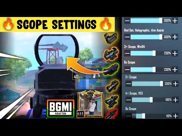 BGMI Scope Settings 2x 3x 4x 6x 8x | New Best Sensitivity Settings and Controls in 2022 | PubgMobile